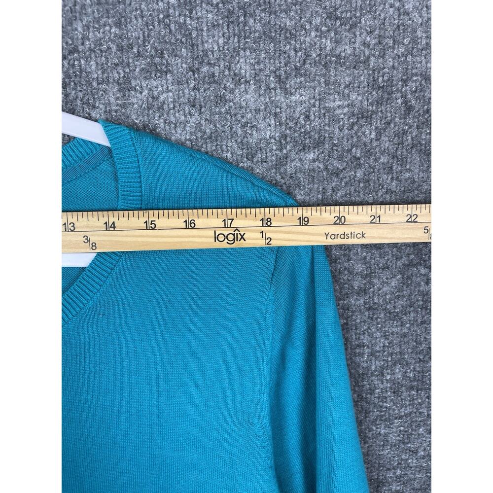 Catherines Women’s Plus Size 3X 26-28W Cardigan Magenta Button Up Teal - Picture 8 of 10